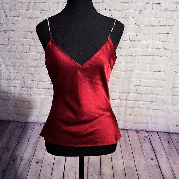 Silky camisole - SHEIN - burgundy- small - Picture 1 of 6